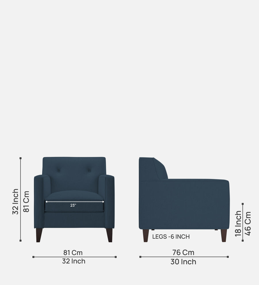Miller Fabric 1 Seater Sofa In Light Blue Colour - Febonic Living