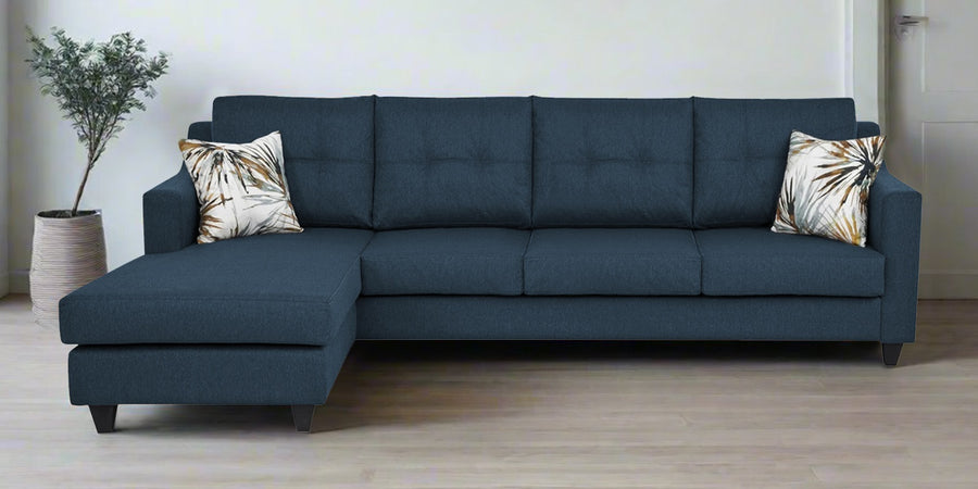 Welly Fabric Rhs Sectional Sofa 3 Lounger In Light Blue Colour - Febonic Living