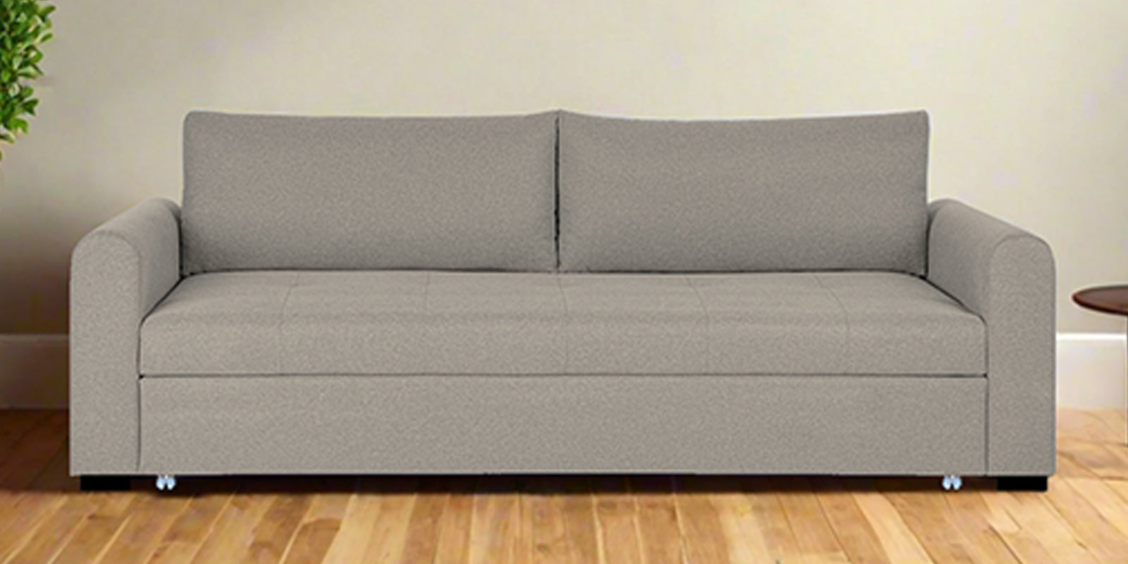 Sigma Fabric 3 Seater Pull Out Sofa Cum Bed In Lit Grey Colour