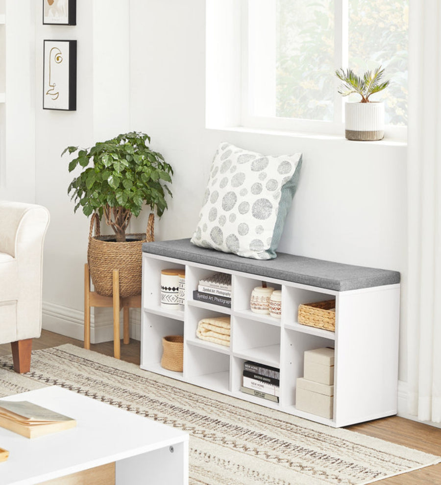 Ijaz Shoe Rack In Frosty White Finish - Febonic Living