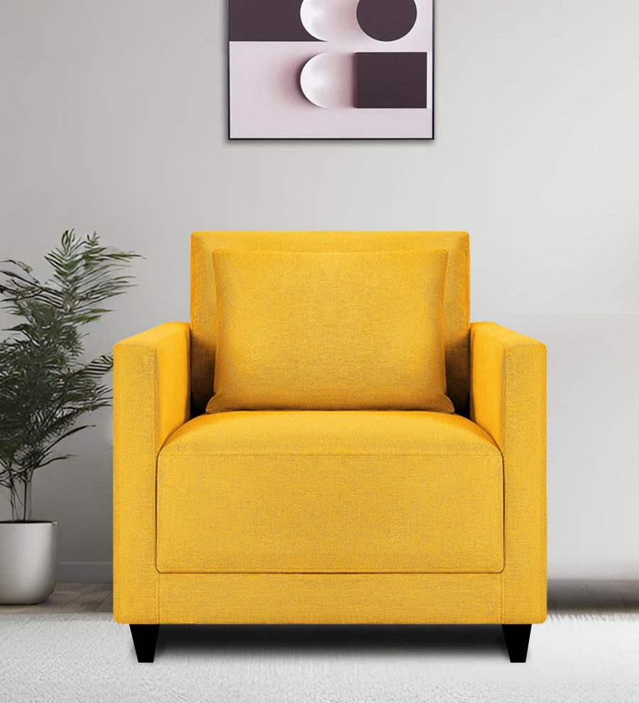 Kera  1 Seater Fabric Sofa - Bold Yellow by Febonic Living