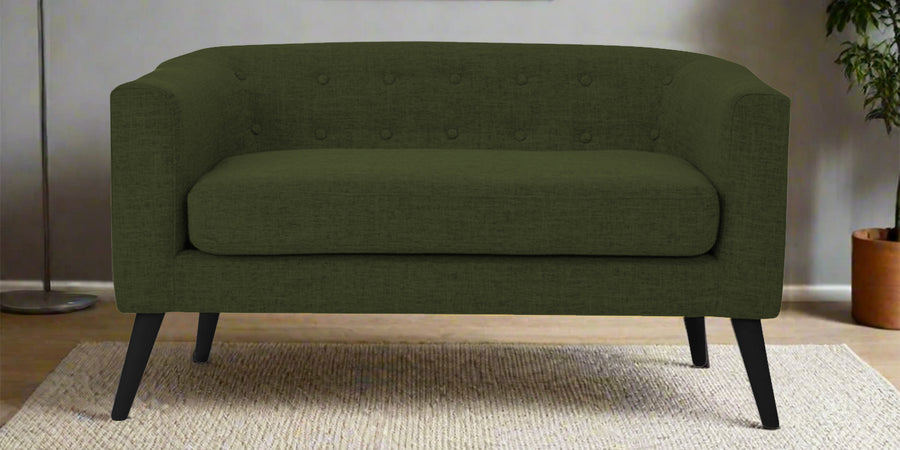 Casper Fabric 2 Seater Sofa In Olive Green Colour - Febonic Living