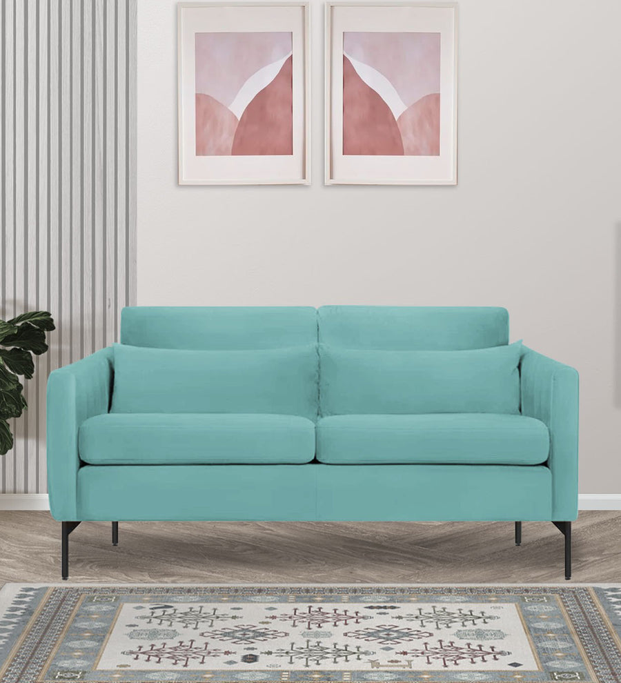 Haru  2 Seater Velvet Sofa - Barmunda Aqua by Febonic Living