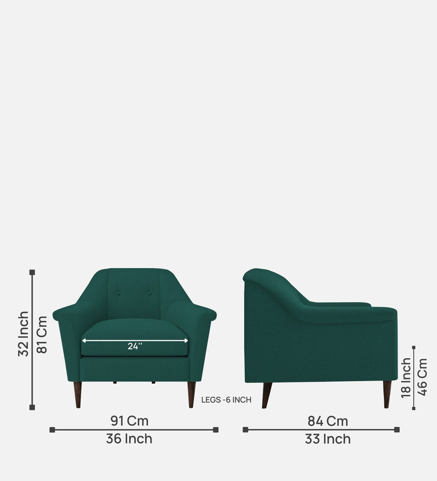 Homer Fabric 1 Seater Sofa In Sage Green Colour - Febonic Living