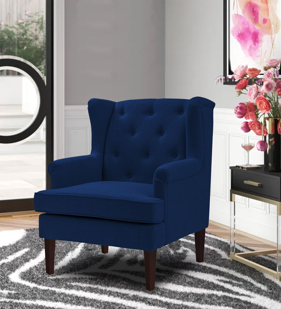 Deyuk  Wing Fabric Chair - Royal Blue by Febonic Living