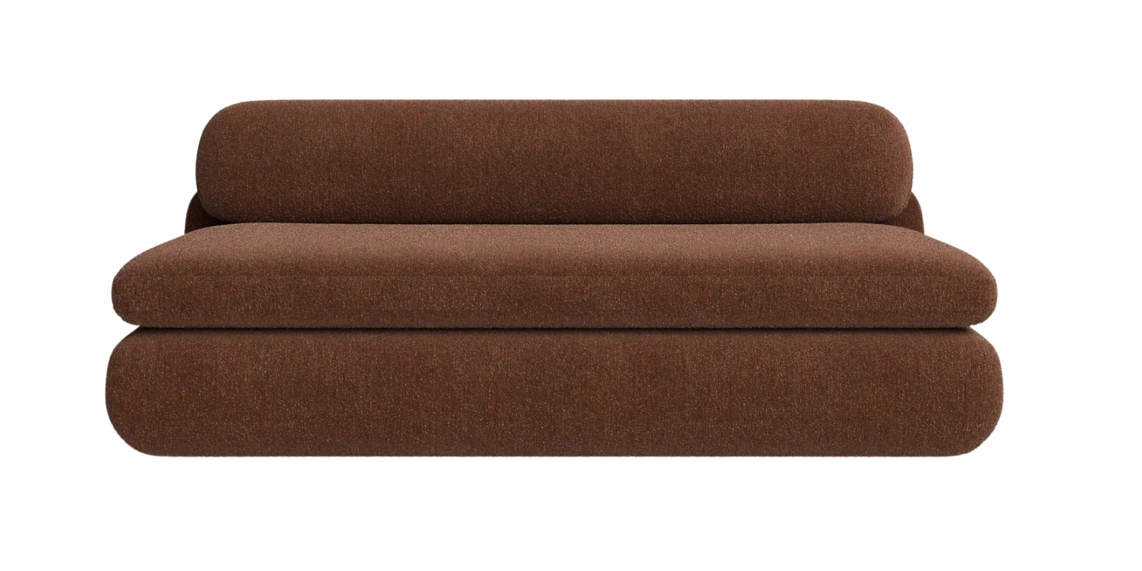 Soren Fur Fabric 3 Seater Sofa In Bringo Brown Colour