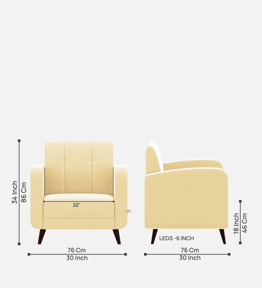 Wiki Velvet 1 Seater Sofa In Sandy Beige Colour - Febonic Living