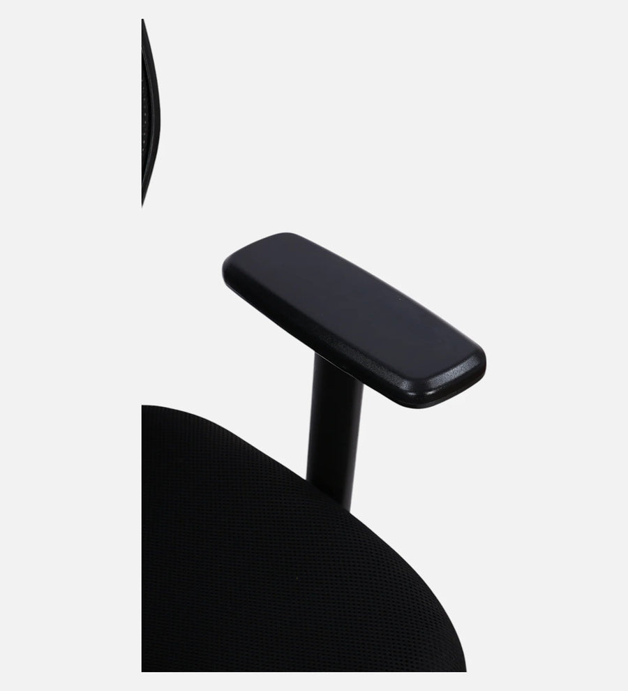 Foxy Breathable Mesh Ergonomic Chair With Adjustable Lumbar Support In Coco Black Colour - Febonic Living