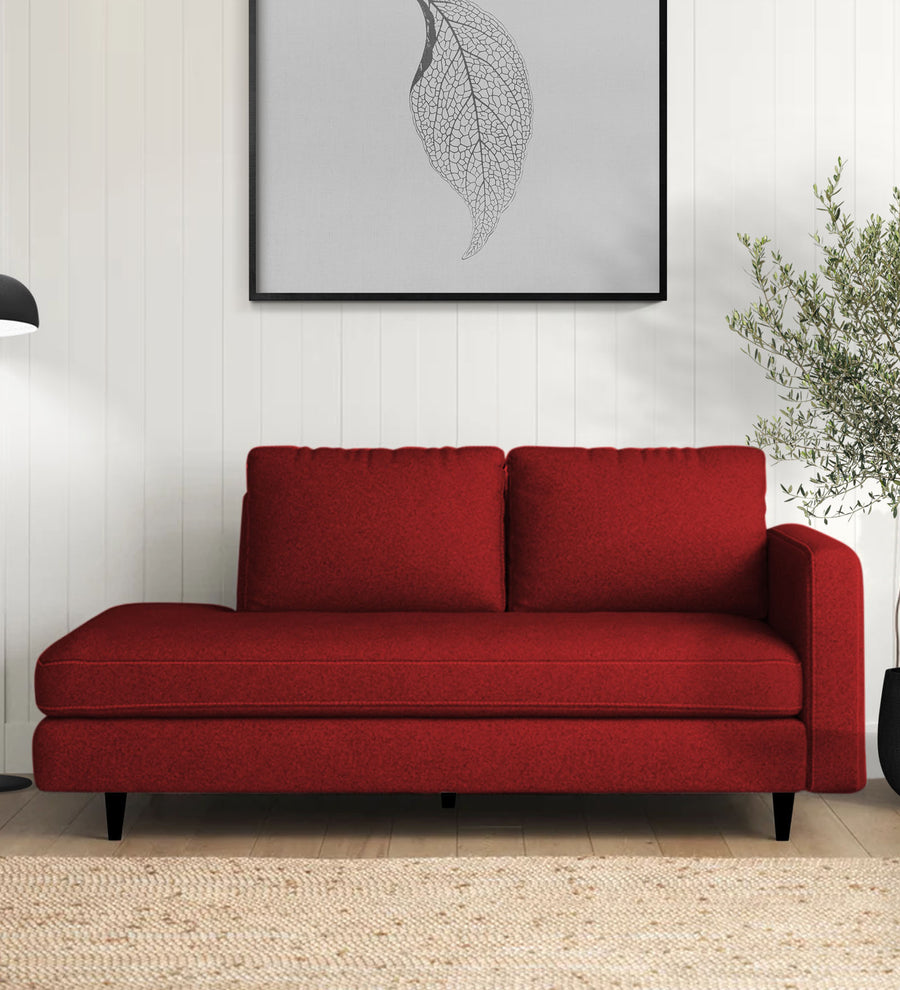 Alitza  LHS Fabric Chaise Lounger - Blood Maroon by Febonic Living