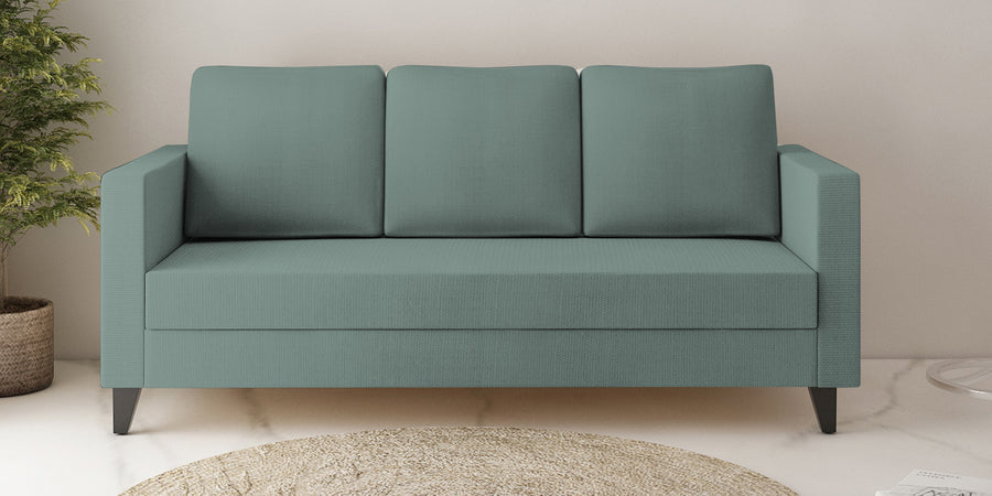 Nori Fabric 3 Seater Sofa In Suka Blue Colour - Febonic Living