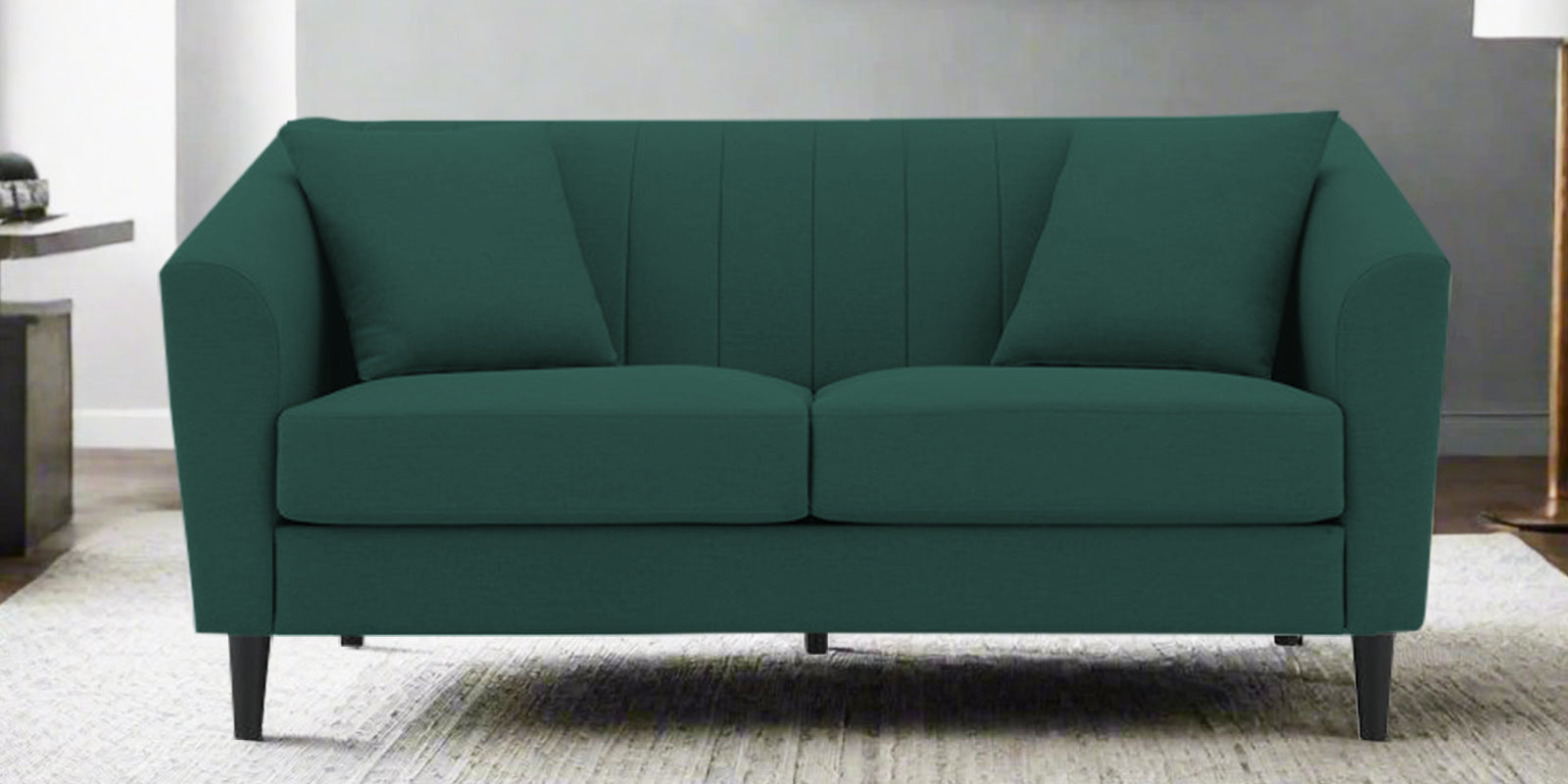 Polon Fabric 2 Seater Sofa In Sage Green Colour