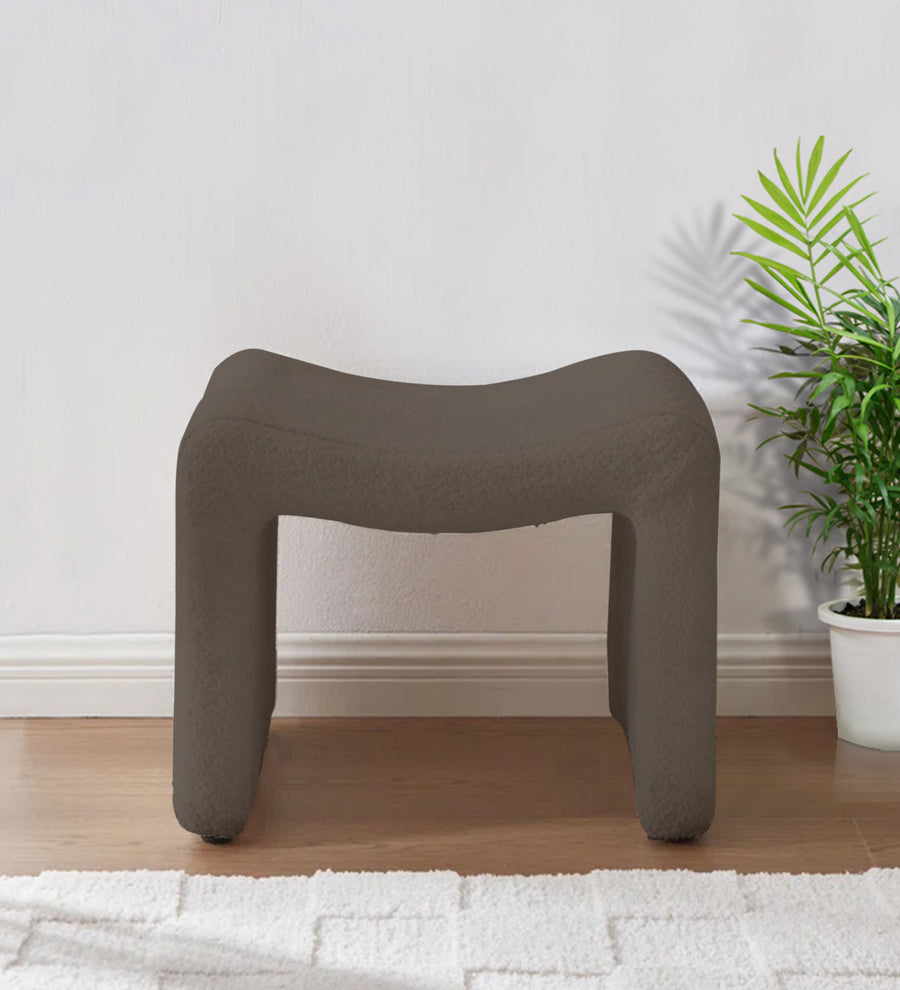 Olive Boucle Foot Stool - Niya Beige by Febonic Living