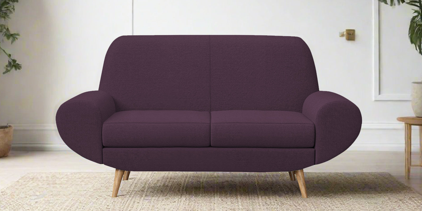 Jessy Fabric 2 Seater Sofa in Greek Purple Colour