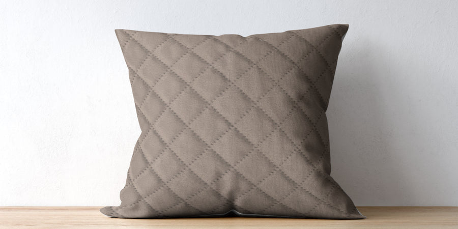 Velvet Quilted Fabric Swatch Peru Brown 04 Code - Febonic Living