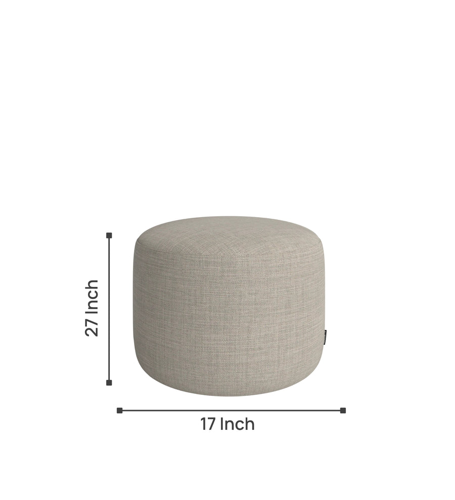 Dasa Fabric Pouffe In Ash Grey Colour - Febonic Living
