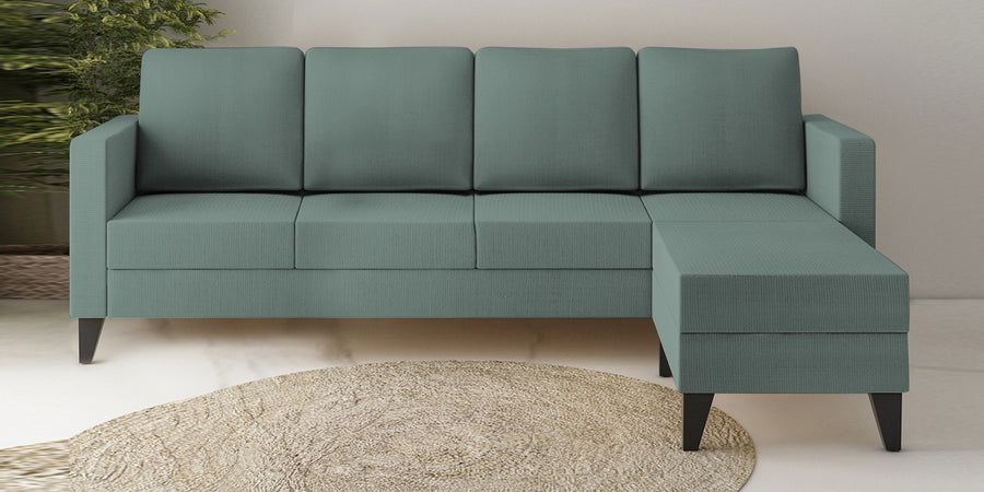 Nori Fabric Lhs Sectional Sofa 3 Lounger In Suka Blue Colour - Febonic Living