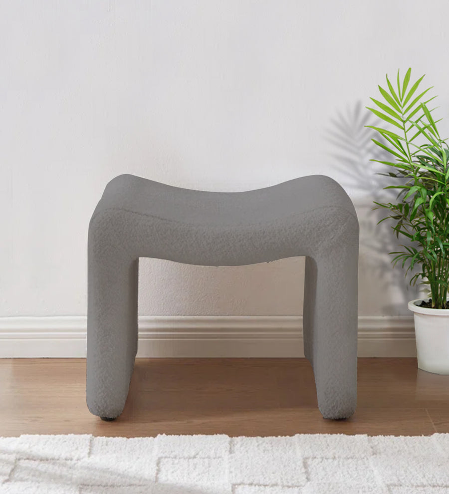 Olive Boucle Foot Stool - Swedan Gary by Febonic Living