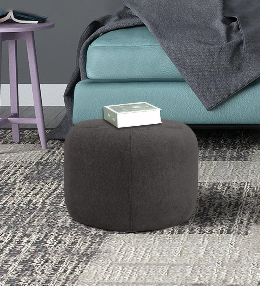Keori Fabric Pouffe - Charcoal Grey by Febonic Living