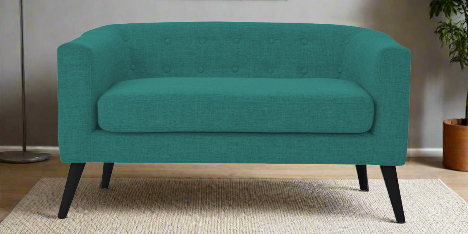 Casper Fabric 2 Seater Sofa in Sea Green Colour