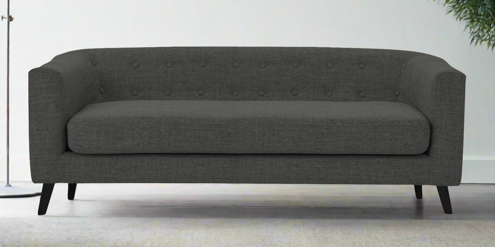 Casper Fabric 3 Seater Sofa in Charcoal Grey Colour