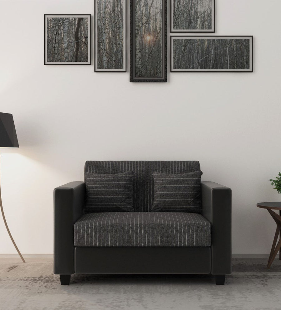 Baley  2 Seater Fabric Sofa - Lama Black by Febonic Living