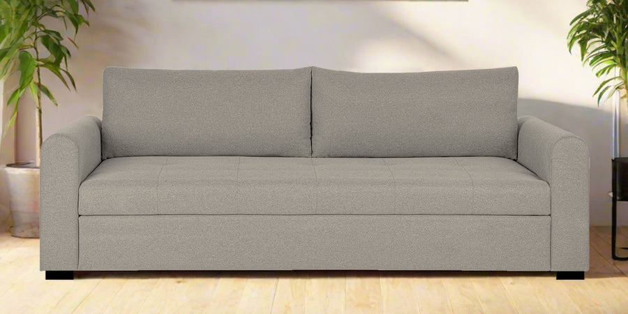 Sigma Fabric 3 Seater Sofa In Ash Grey Colour - Febonic Living