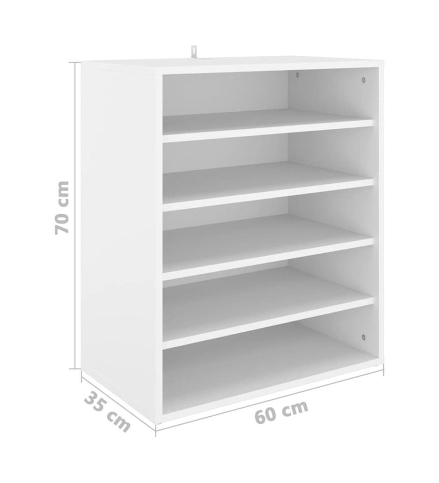 Nayeli Shoe Rack In Frosty White Finish - Febonic Living
