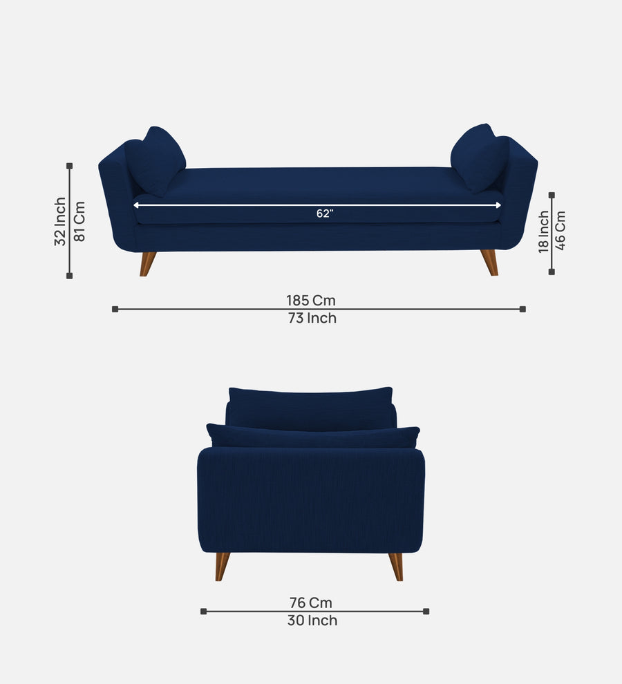 Jasmin Fabric Chaise Lounger In Royal Blue Colour - Febonic Living