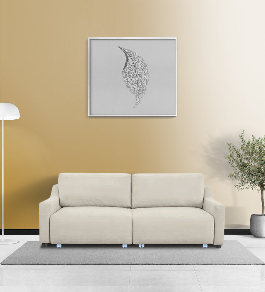 Gabby  3 Seater Pull Out  Cum Bed Fabric Sofa - Ivory Cream by Febonic Living