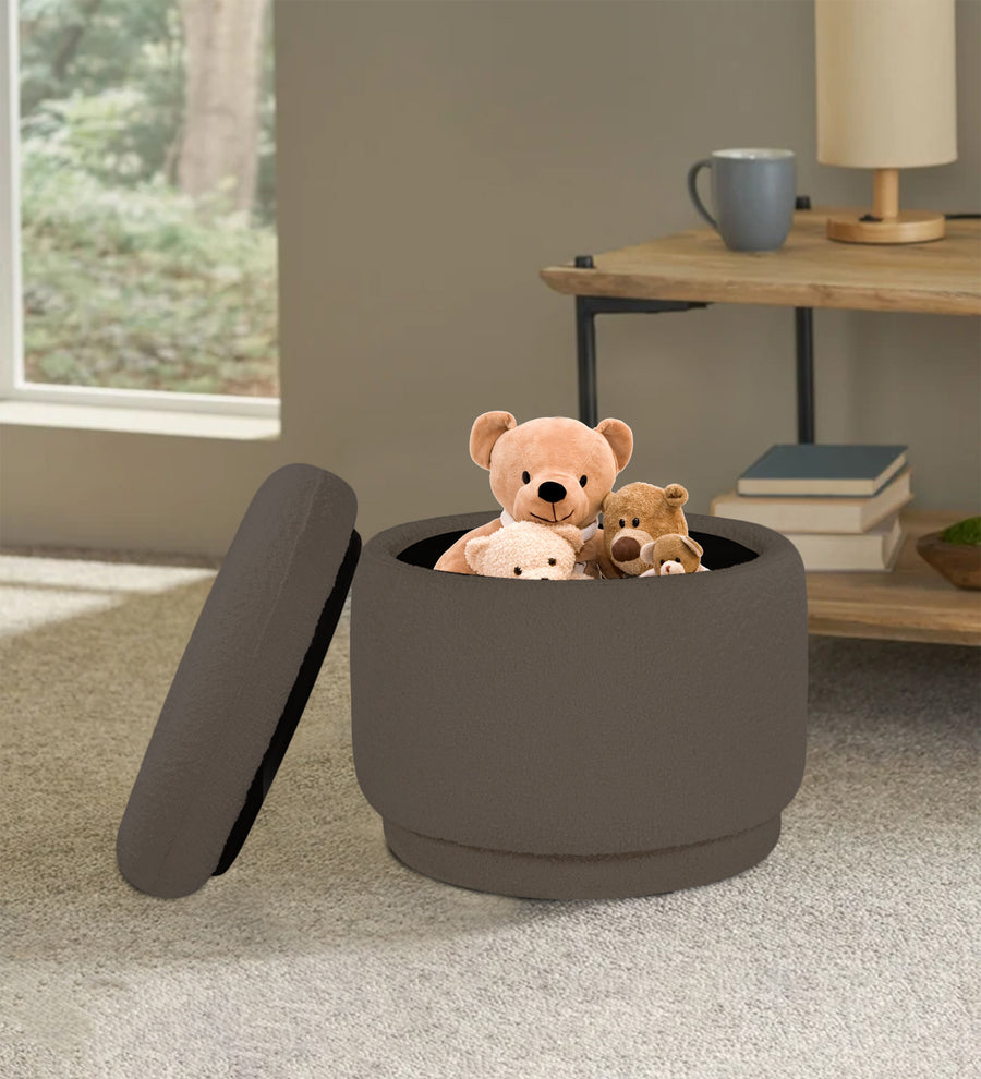 Noki Boucle Fabric Ottoman - Niya Beige by Febonic Living