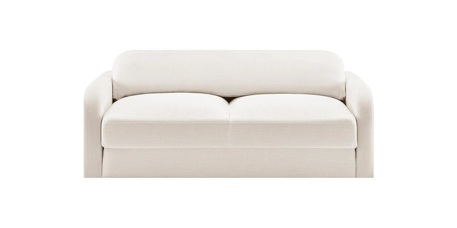 Rosa Fabric 3 Seater Foldable Sofa Cum Bed In Ivory Cream Colour - Febonic Living