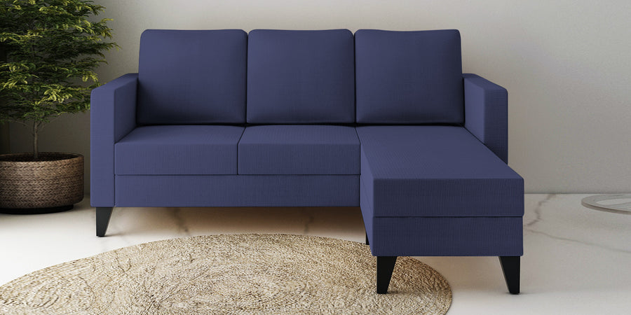 Nori Fabric Lhs Sectional Sofa 2 Lounger In Slate Blue Colour - Febonic Living