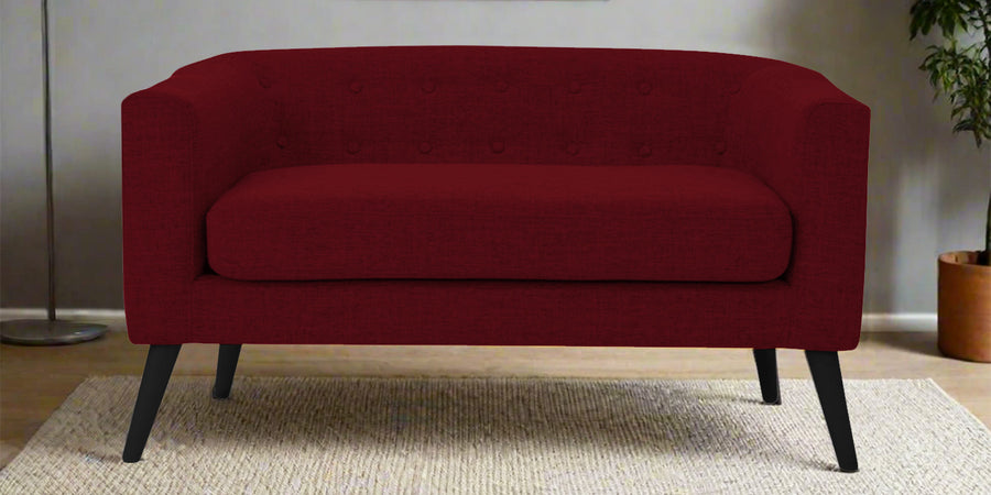 Casper Fabric 2 Seater Sofa In Ruby Red Colour - Febonic Living