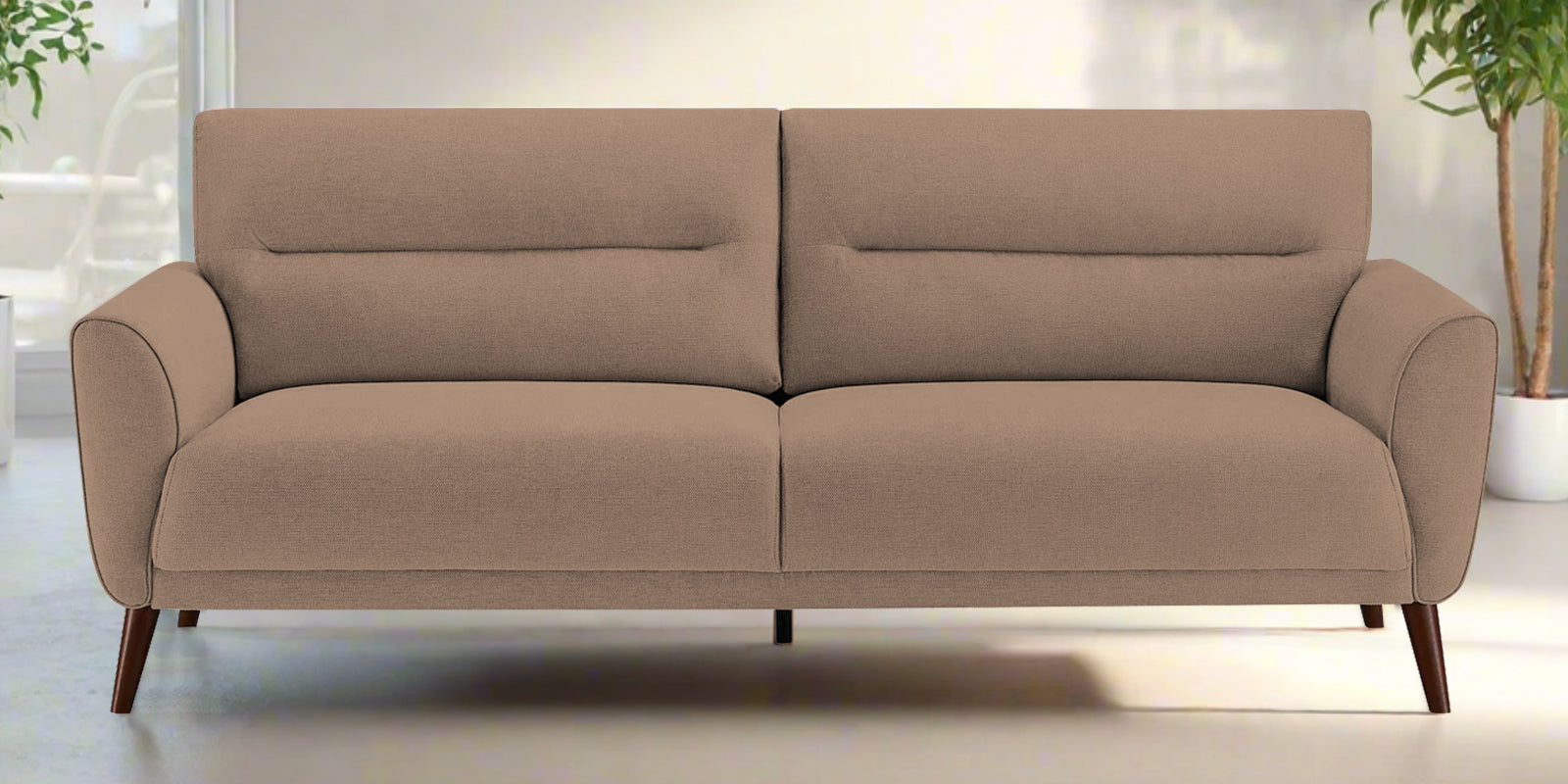 Castro Fabric 3 Seater Sofa in Cookie Beige Colour