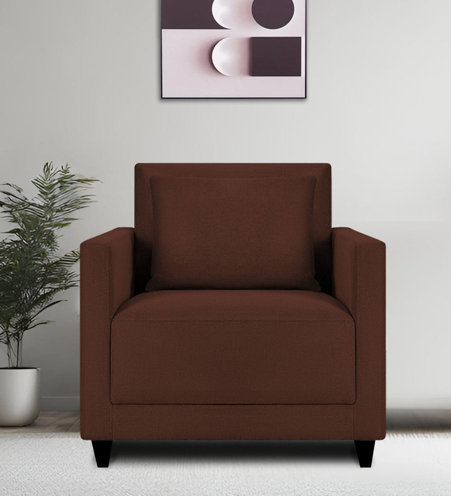 Kera  1 Seater Fabric Sofa - Coffee Brown by Febonic Living