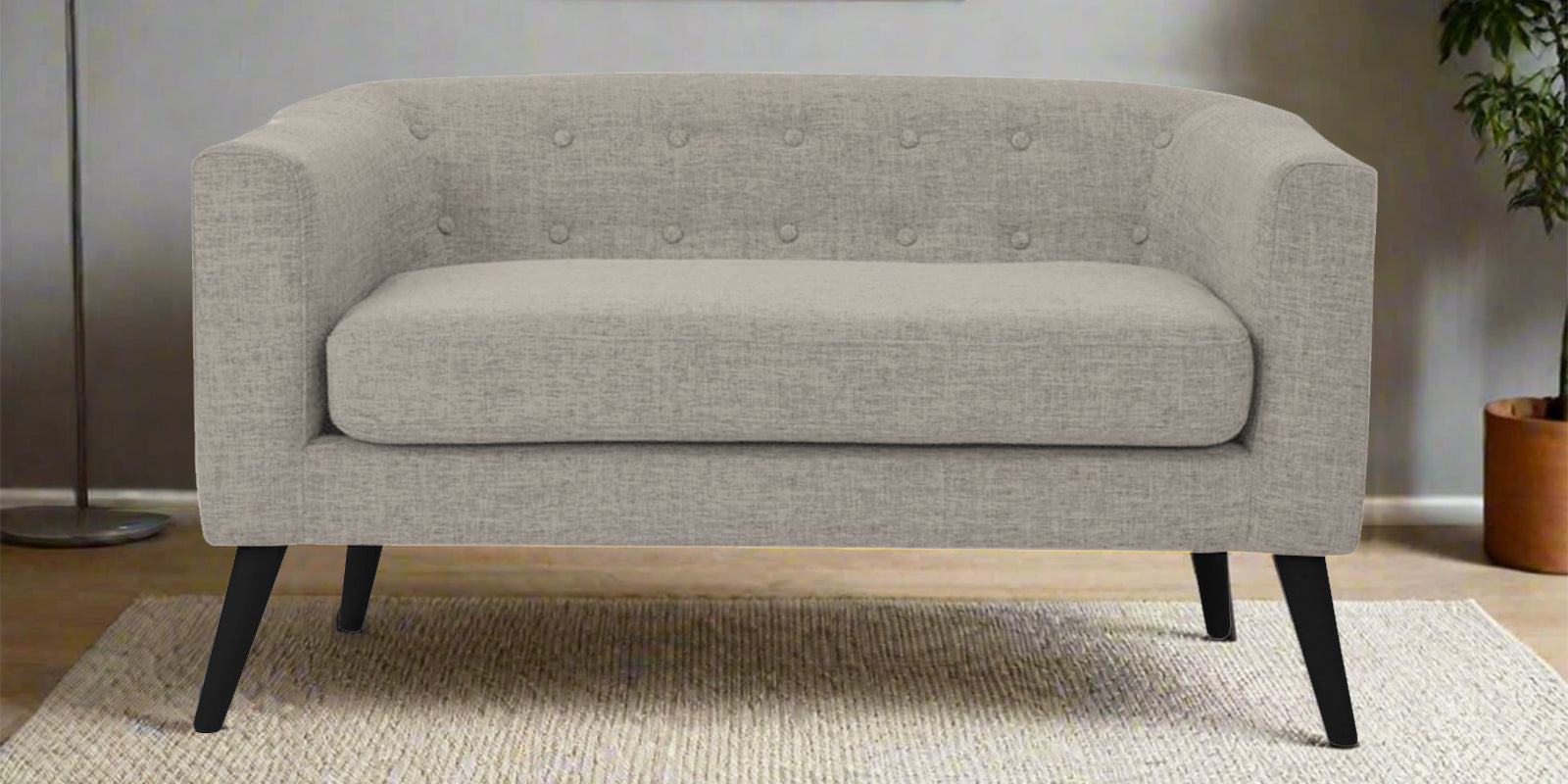 Casper Fabric 2 Seater Sofa in Ash Grey Colour