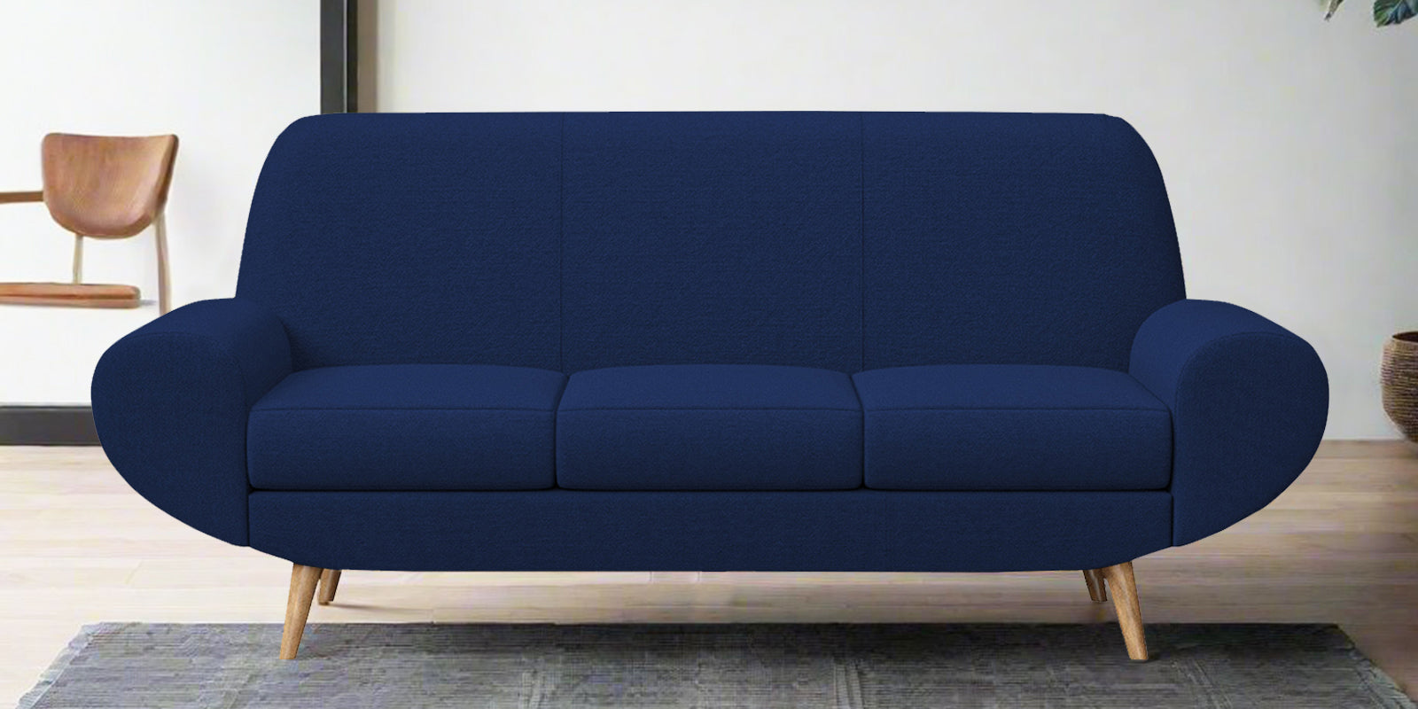 Jessy Fabric 3 Seater Sofa in Royal Blue Colour