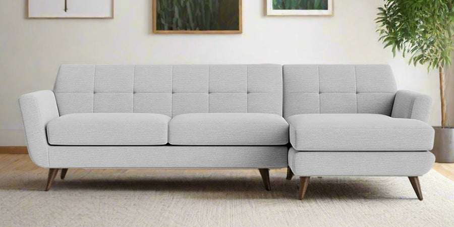 Jasmin Fabric Lhs Sectional Sofa 3 Lounger In Lit Grey Colour - Febonic Living