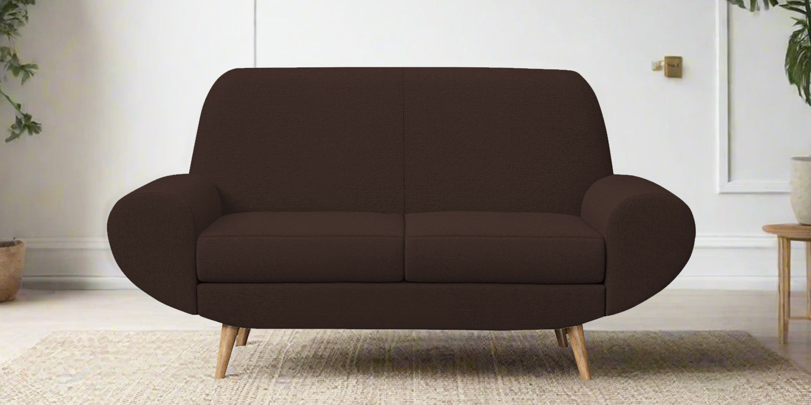 Jessy Fabric 2 Seater Sofa in Coffee Brown Colour