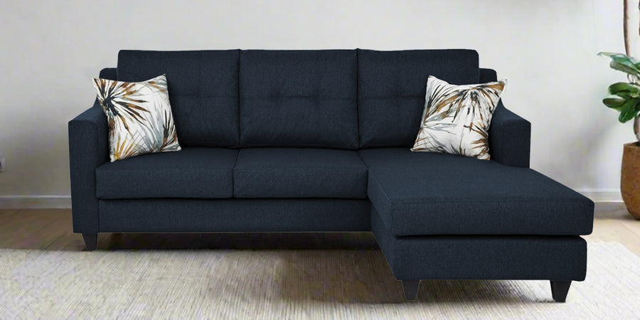 Welly Fabric Lhs Sectional Sofa 2 Lounger In Denim Blue Colour - Febonic Living