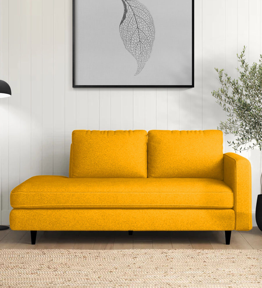 Alitza  LHS Fabric Chaise Lounger - Bold Yellow by Febonic Living