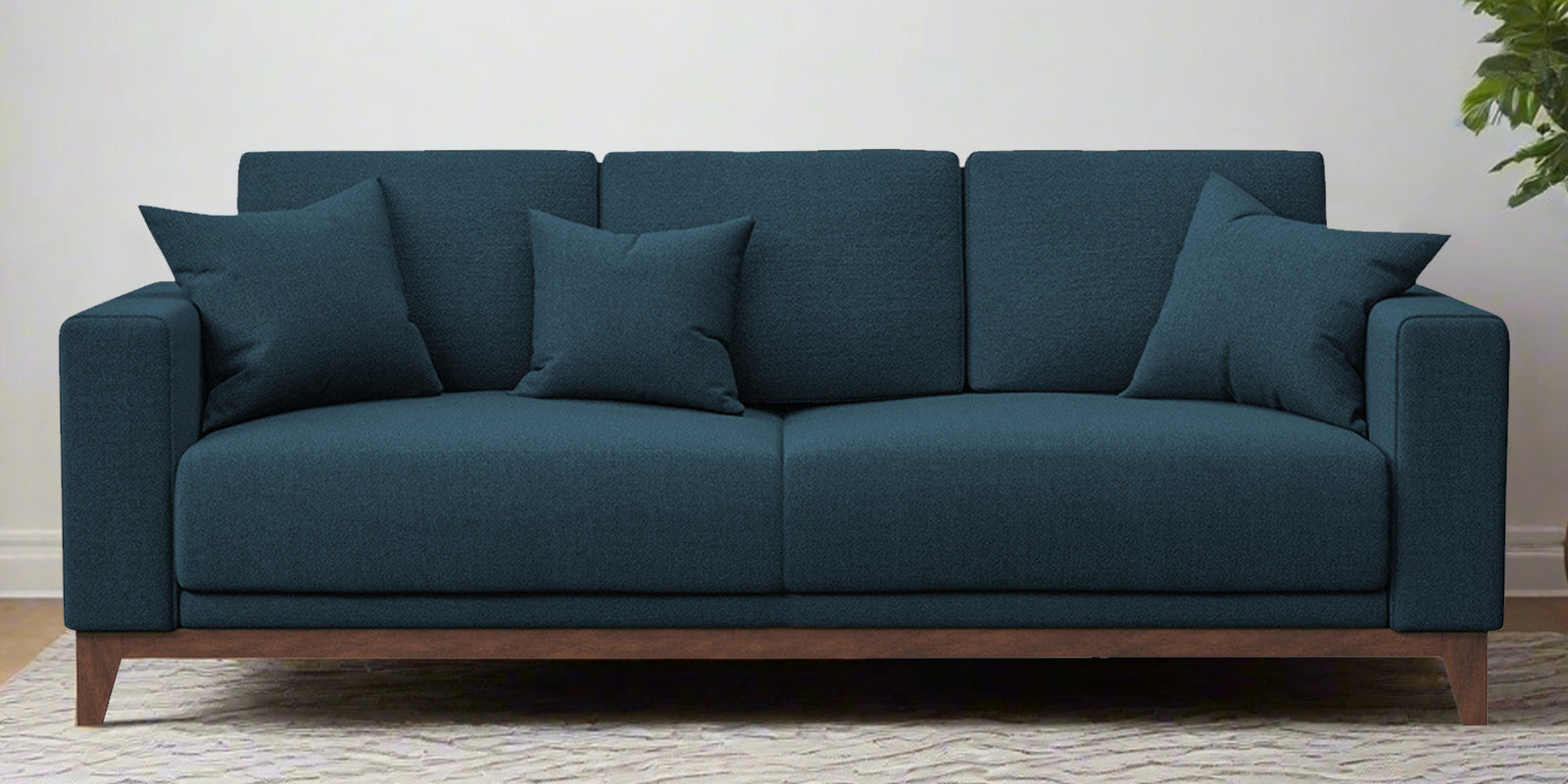 Luca Fabric 3 Seater Sofa in Cool Blue Colour