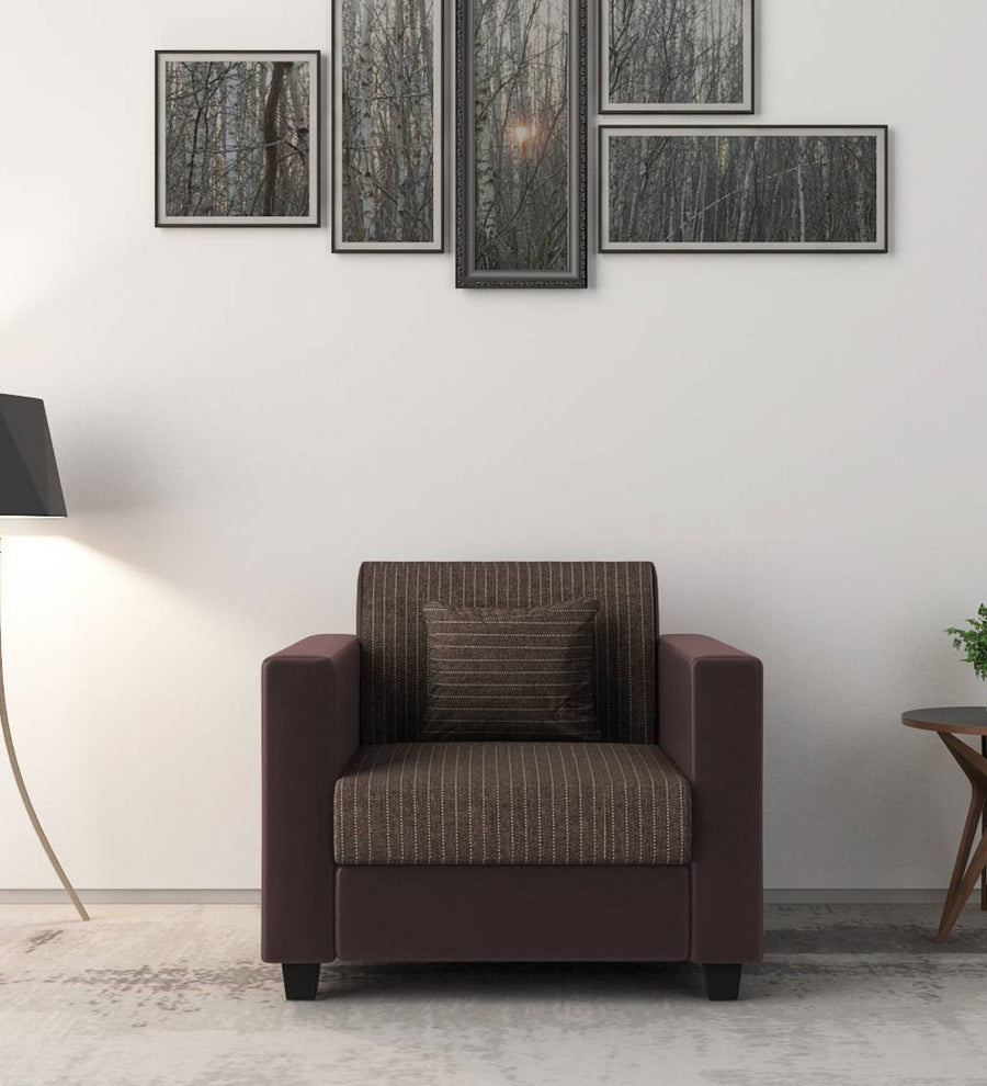 Baley  1 Seater Fabric Sofa - Lama Brown by Febonic Living