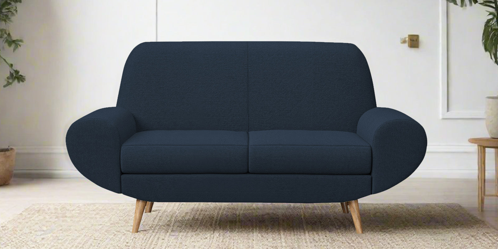 Jessy Fabric 2 Seater Sofa in Denim Blue Colour