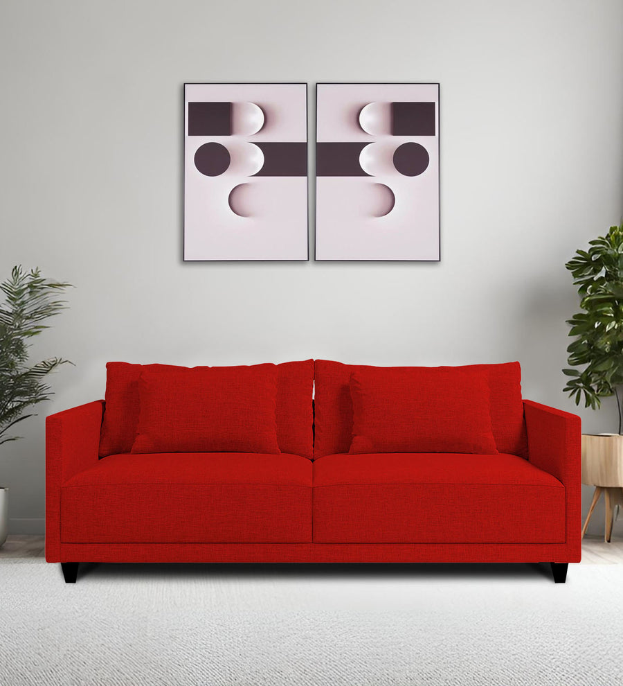 Kera  2 Seater Fabric Sofa - Ruby Red by Febonic Living
