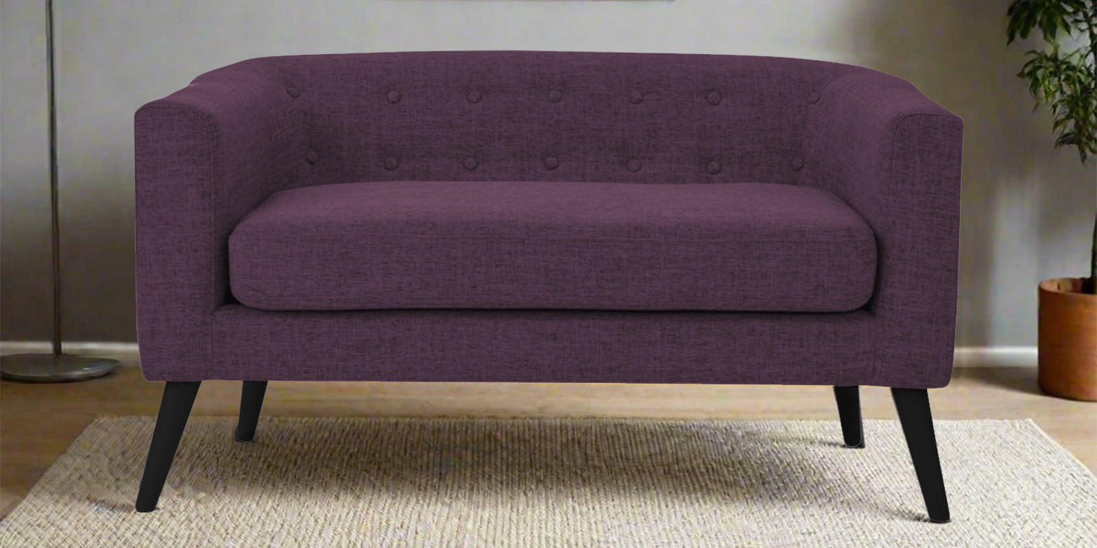 Casper Fabric 2 Seater Sofa in Greek Purple Colour