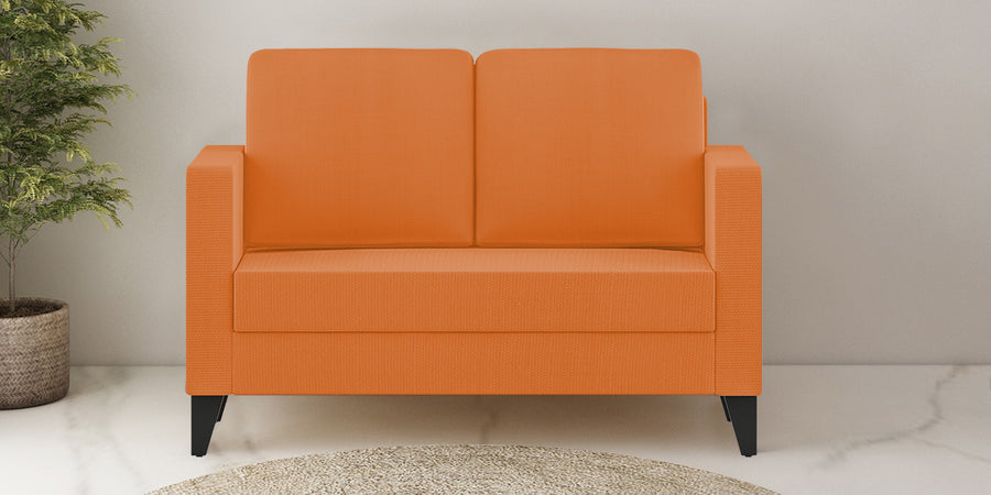 Nori Fabric 2 Seater Sofa In Dark Orange Colour - Febonic Living