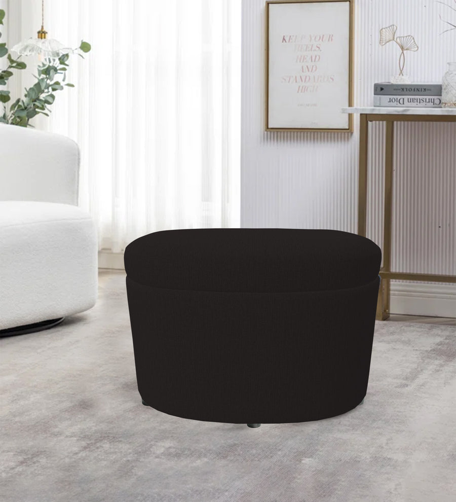 Ruggy Fabric Ottoman - Zed Black by Febonic Living