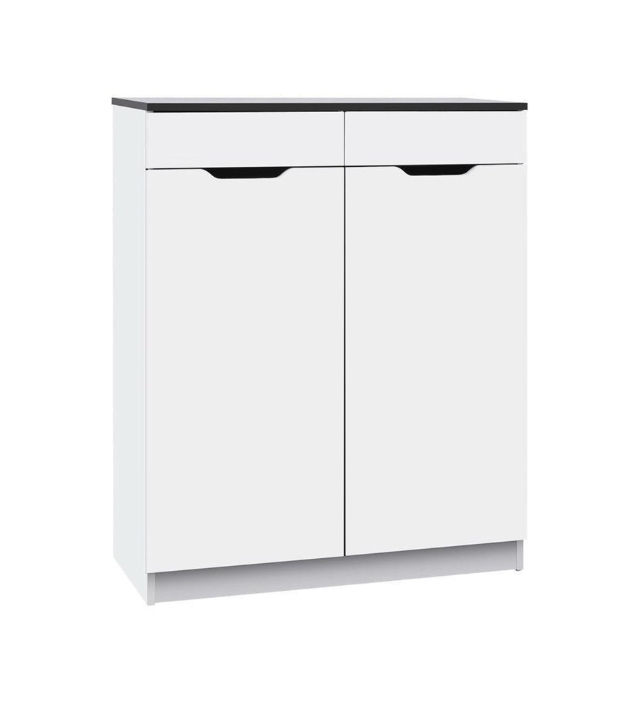 Savel Shoe Rack In Frosty White Finish - Febonic Living