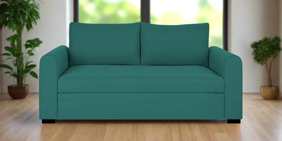 Sigma Fabric 2 Seater Sofa In Sea Green Colour - Febonic Living